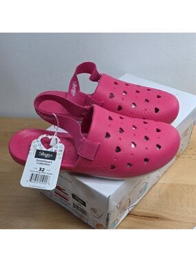 Slingers Fuchsia Heart Cutout Slip-Ons Eur32 Y1